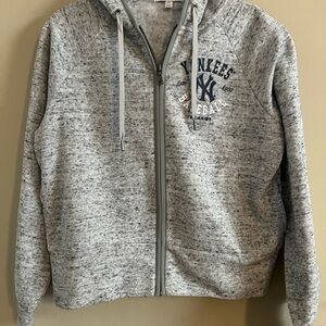 Gray Yankees Baseball Hoodie